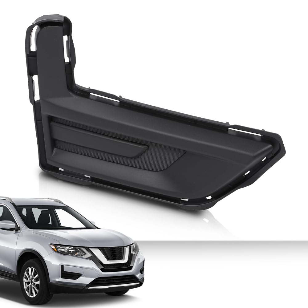 G-PLUS Front Bumper Fog Light Cover Compatible with 2019-2020 Nissan Rogue Special Edition/Fit 2017-2020 Nissan Rogue S SL SV Passenger Right Side Fog Lamp Accessories 622566FL0A, NI1039148