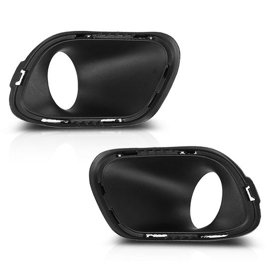 G-PLUS Fog Light Bezel Fog Lamp Trim Cover Grill Compatible with Jeep Cherokee 2014-2018 Pair Black