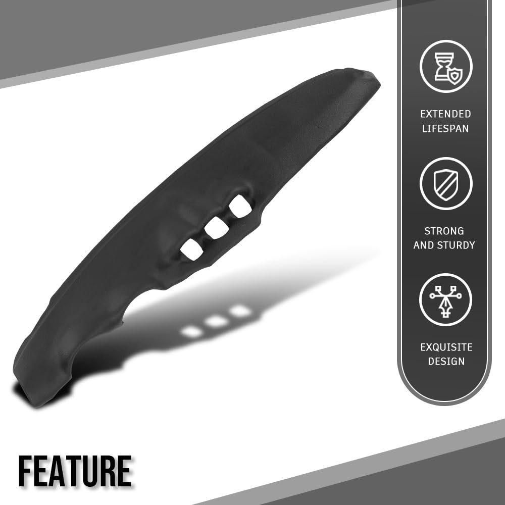 G-PLUS TPE Dash Cap Cover Compatible with Datsun 240Z 1970-1973 Black