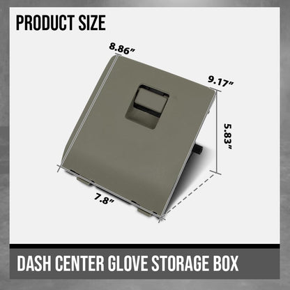 G-PLUS Center Glove Storage Box Cubby Compatible with Ford F250 F350 Super Duty 2005-2007 Light Gray