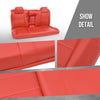 G-PLUS Front & Rear Seat Covers Full Set Compatible with Dodge Challenger SE SXT RT 2011-2014 (NOT Fit SRT8) Red