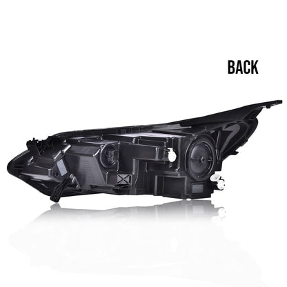 G-PLUS LED Headlight Assembly Compatible with Chevy Equinox 2018 2019 2020 w/Factory HID/Xenon,Passenger Right Headlamp Clear Lens Black Housing Amber Reflector Bumper Headlamps,faros delanteros