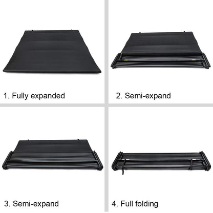 G-PLUS 5.5ft Soft Lock Four-Fold Truck Bed Tonneau Cover Compatible with 2015-2022 Ford F150 Extra Short Bed 5´5"