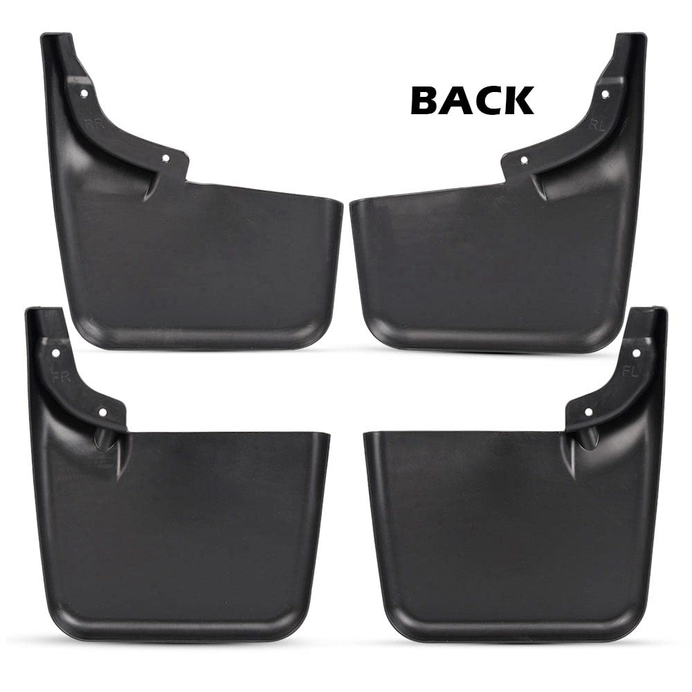G-PLUS Mud Flaps, Compatible with Ford F150 2004-2014, w/o The Factory Wheel Lip Moldings Splash Guards Mudguards Front Rear 4PCS Heavy Duty Molded No Drill CL3Z-16A550-C, CL3Z-16A550-F