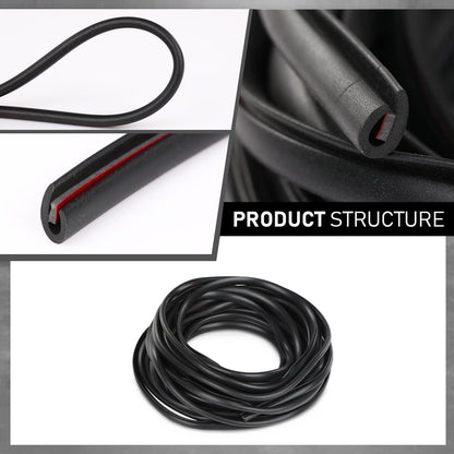 G-PLUS Fender Flare Rubber Seal 60 Feet（18.288m） Fender Flare Edge Trim, Fender Flare Gasket Universal Fit for Car and Truck Wheel Wells