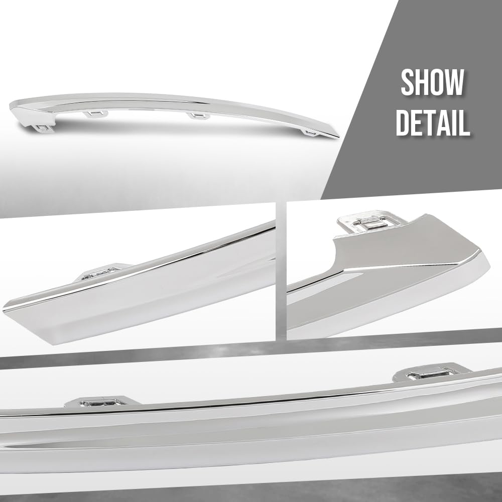 G-PLUS Front Bumper Molding Trim Cover Right & Left Compatible with Volvo XC60 2022 2023 2024 32227905, 32227906 Silver