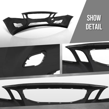 G-PLUS Front Bumper Cover Fascia Compatible with Volvo S60 T5 2012-2013 / T6 2011-2013 398025015, VO1000200 Black