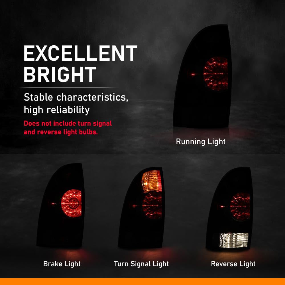 G-PLUS LED Tail Lights Assembly,Compatible with Toyota Tacoma 2005-2015 Rear Lights Brake Lamps Left & Right 8155004150 Luces Traseras