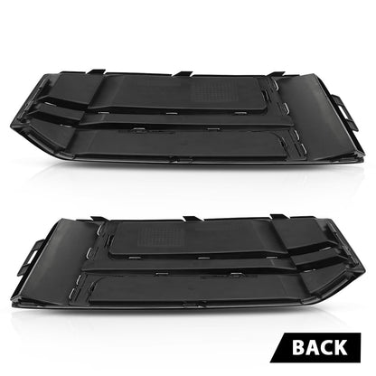 G-PLUS Pair Front Fog Light Cover Bumper Grille Bezel, Compatible with Audi S4 / A4 B9 S-LINE 2016-2018, LH Driver & RH Passenger 2PCS, 8W0807681F, 8W0807682F