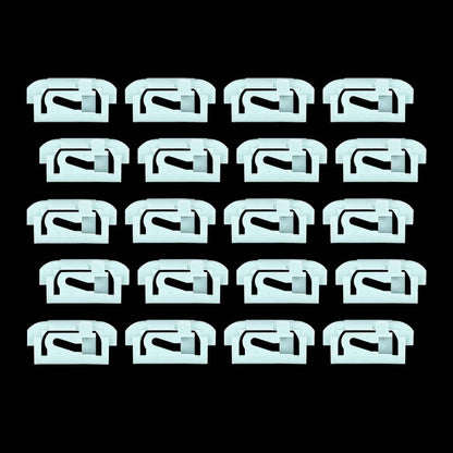 G-PLUS Windshield & Rear Window Trim Molding Clips Compatible with Chevy Monte Carlo Fit Oldsmobile Cutlass Fit Buick Regal 20 Clips Green Nylon 1654047#024 1-3/16" Wide x 9/16" Tall