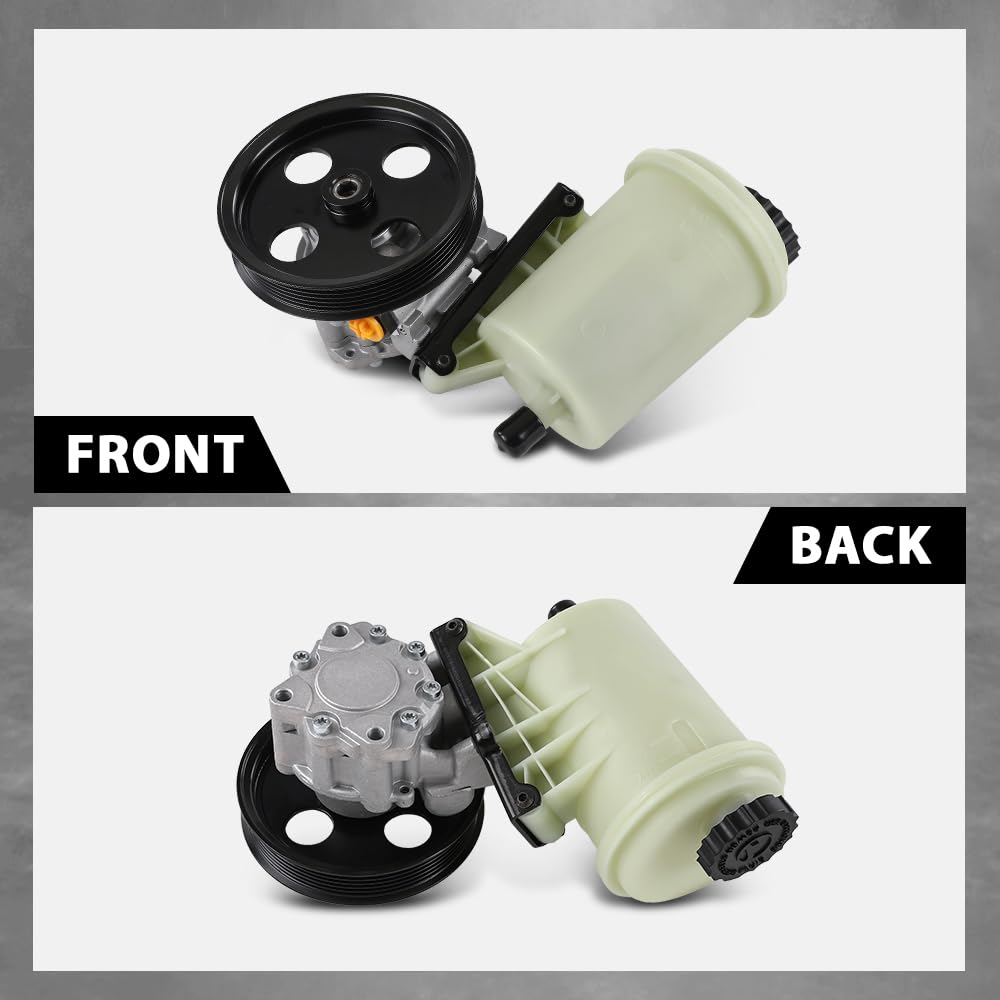 G-PLUS Power Steering Pump w/Reservoir Compatible with Dodge Ram 1500 2009-2010 w/Pulley & Reservoir 55398903AD, 55398903AE, 55398904AD, 55398904AE
