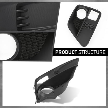 G-PLUS Front Bumper Fog Light Hole Cover Compatible with Subaru WRX 2015-2017,Fit Subaru WRX STI 2015-2017,Fit For Models With Fog Lamps 57731VA010