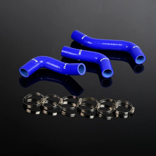 G-PLUS Silicone Radiator Hose Kit w/Clamps Compatible with Mazda MX5 MX-5 Miata NA6CE B6ZE 1.6L 1889-1993 (Blue 3 PCS)