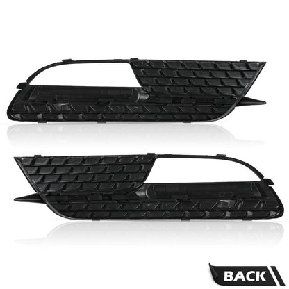 G-PLUS Front Bumper Lower Fog Light Grille Cover Grill Panel Pair Compatible with Audi A5 2012-2016/Fits Audi A5 Quattro 2012-2016/ Not fit for S5/ RS5/ A5 S-Line