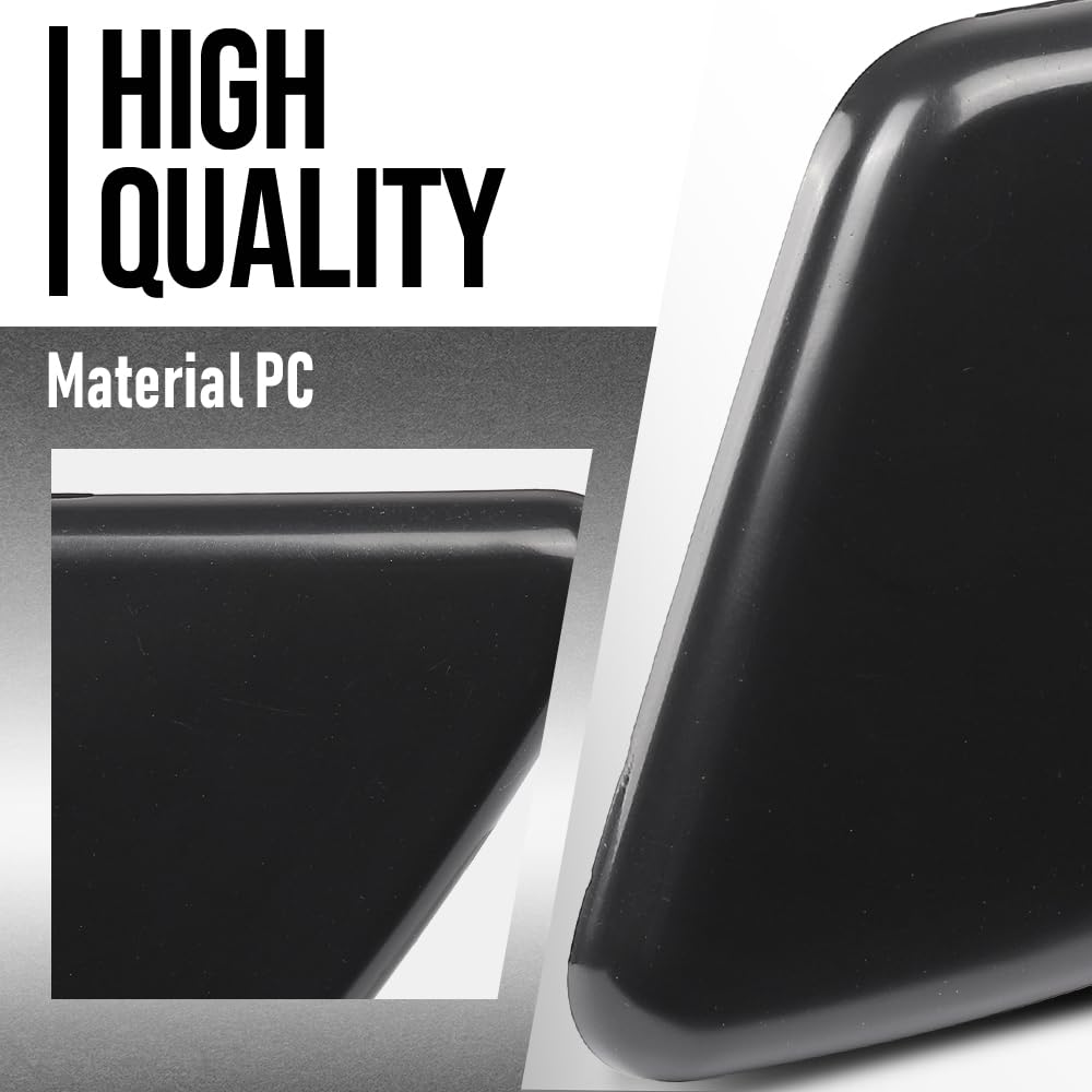 G-PLUS Headlight Washer Cover Cap Left & Right Compatible with Volvo XC90 2007 2008 2009 2010 2011 2012 2013 2014 39875253, 39875254 Glossy Black