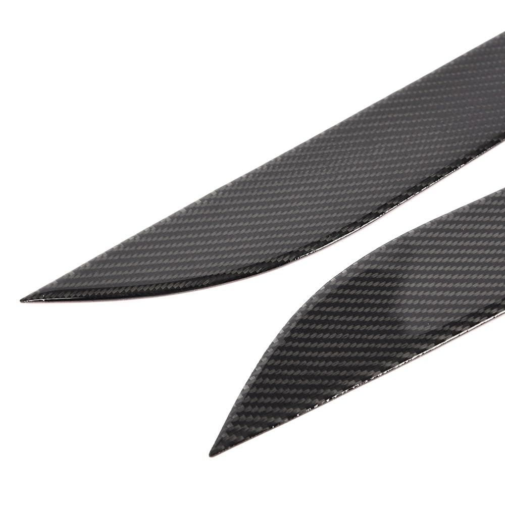 G-PLUS Carbon Fiber Headlight Eyelids Eyebrows Covers Compatible with Nissan 350Z Z33 Fairlady Z Coupe 2003-2009, Left & Right Black