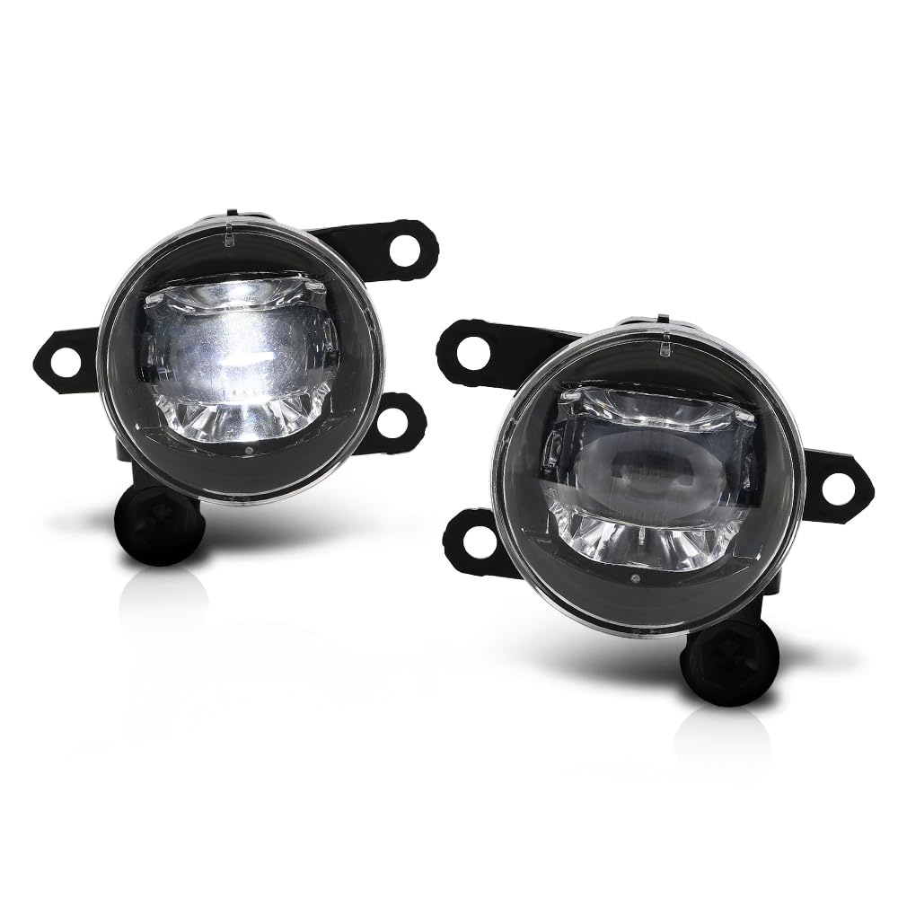 G-PLUS Front Left & Right Fog Light Lamp Compatible with Volvo XC40 2018-2020 Fit Polestar 2 2021-2023 31689174, 31689175 Black