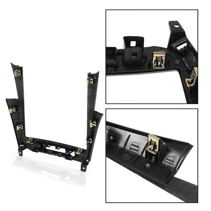 G-PLUS Radio Dash Bezel Trim Vent Compatible with Chevy Malibu 2008-2012 Sliver & Black Dashboard Cover