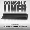 G-PLUS Center Console Front Rubber Liner Stepped Compatible with Chevy Silverado GMC Sierra 2014 2015 2016 2017 2018 2019 22781201 Black