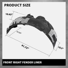 G-PLUS Front Fender Liner for Audi A7 Quattro S7 RS7 2012-2018 Right Side Close-up View