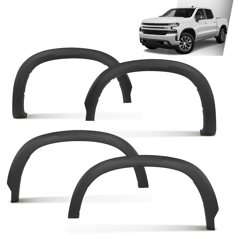 G-PLUS Fender Flares Kit Compatible with Chevy Silverado 1500 2020-2023, Fit GMC Sierra 1500 2020 84297538 Smooth Painted