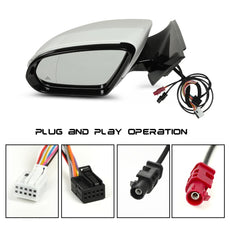 G-PLUS Rear View Mirror for Benz E300 W213 2016-2020 Left Blind Spot White Close-up View