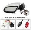 G-PLUS Rear View Mirror w/Blind Spot Left Driver Side Compatible with Benz W213 E Class E300 2016-2020/Not Fit for Coupe 2138104500 White