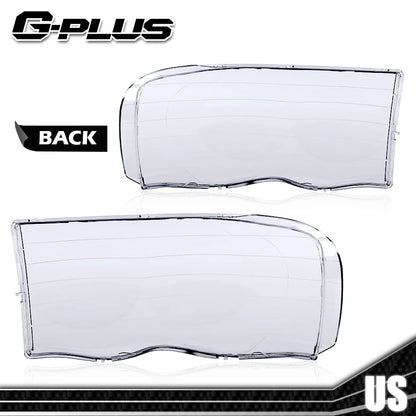 G-PLUS Headlight Lamps Compatible with 2002-2005 Dodge Ram 1500 2500 3500 55077121AF 55077120AF 55077121AG 55077120AG