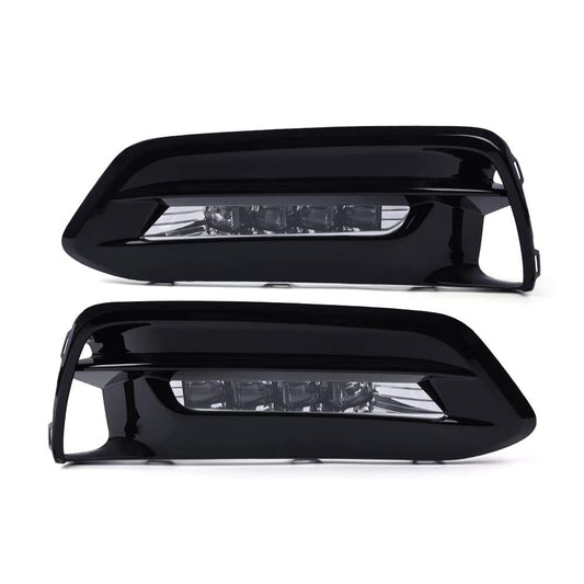 G-PLUS Front Bumper LED Fog Lights Compatible With 2018-2019 Honda Accord Sedan,Fog Lamp Daytime Running Light w/Bezel + Wiring Kit Left & Right Side
