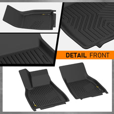 G-PLUS 3PCS Floor Mats for Tesla Model S 2021-2024 TPE Waterproof Black Product Features