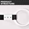 G-PLUS JDM Tsurikawa Ring Round Subway Train Bus Car Handle Hand Straps Drift Charm, Rear Bumper Warning Ring (White)