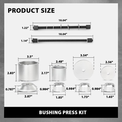 G-PLUS Bushing Press Kit Compatible with VW Audi Not Universal 45 Steel Silver