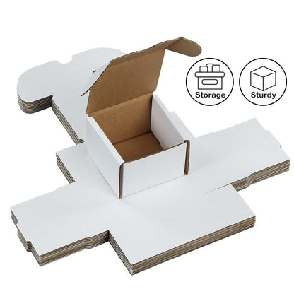 G-PLUS 10pcs Trading Card Storage Box 200 Count White Corrugated Cardboard Box Versatile Card Storage Box (Card not included)