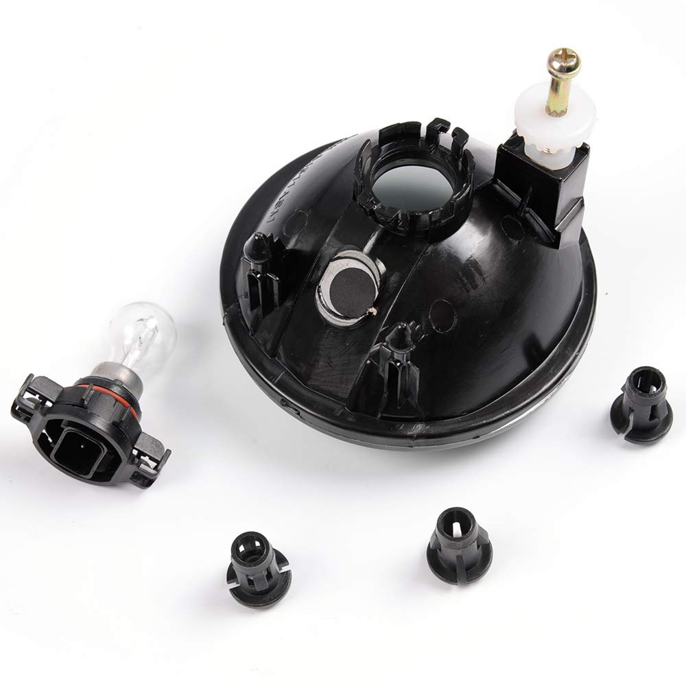 G-PLUS Bumper Fog Lights w/Bulbs Compatible With 2007-2014 GMC Acadia Yukon Pontiac/Chevy Avalanche Camaro Suburban Tahoe, Driving Lamps Pair,Smoky Lens Black Housing