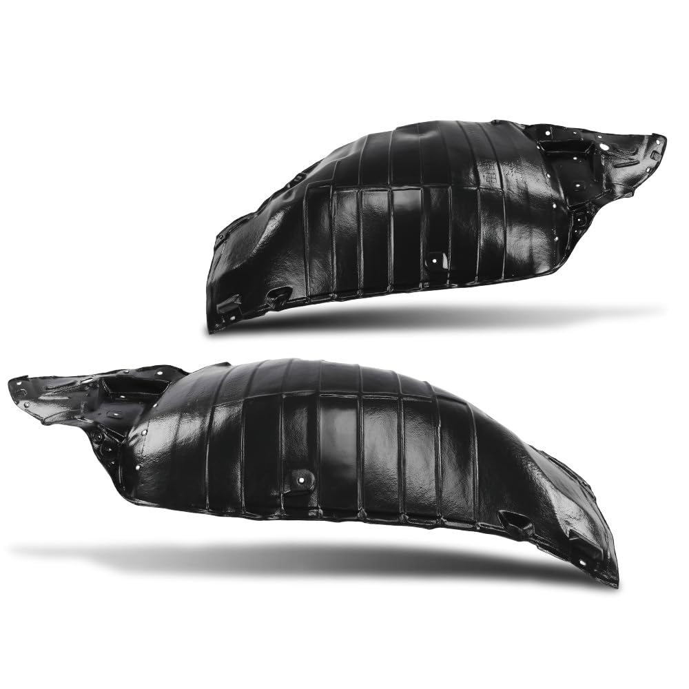 G-PLUS Front Left and Right Fender Liner Set Compatible with Nissan 370Z 2009-2020 638441EA0A, NI1249121, 638451EA0A, NI1248121 Black