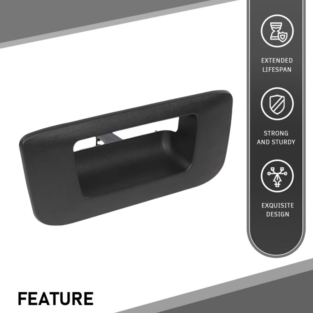 G-PLUS Tailgate Handle Bezel Compatible with Chevy Silverado/GMC Sierra 1500 2500HD 3500HD 2007-2014 Rear Tail Gate Latch Handle 15927251 GM1916107 22755303