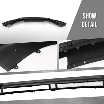G-PLUS Air Dam Deflector Lower Valance Apron Front Compatible with Porsche Macan (submodel: Base, S) 2019 2020 2021 95B807061M1E0, PO1093109 Black