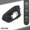 G-PLUS Front Fog Light Bezel Set W/Glossy Black Trim Compatible with Subaru Impreza 2012-2014 57731FJ020