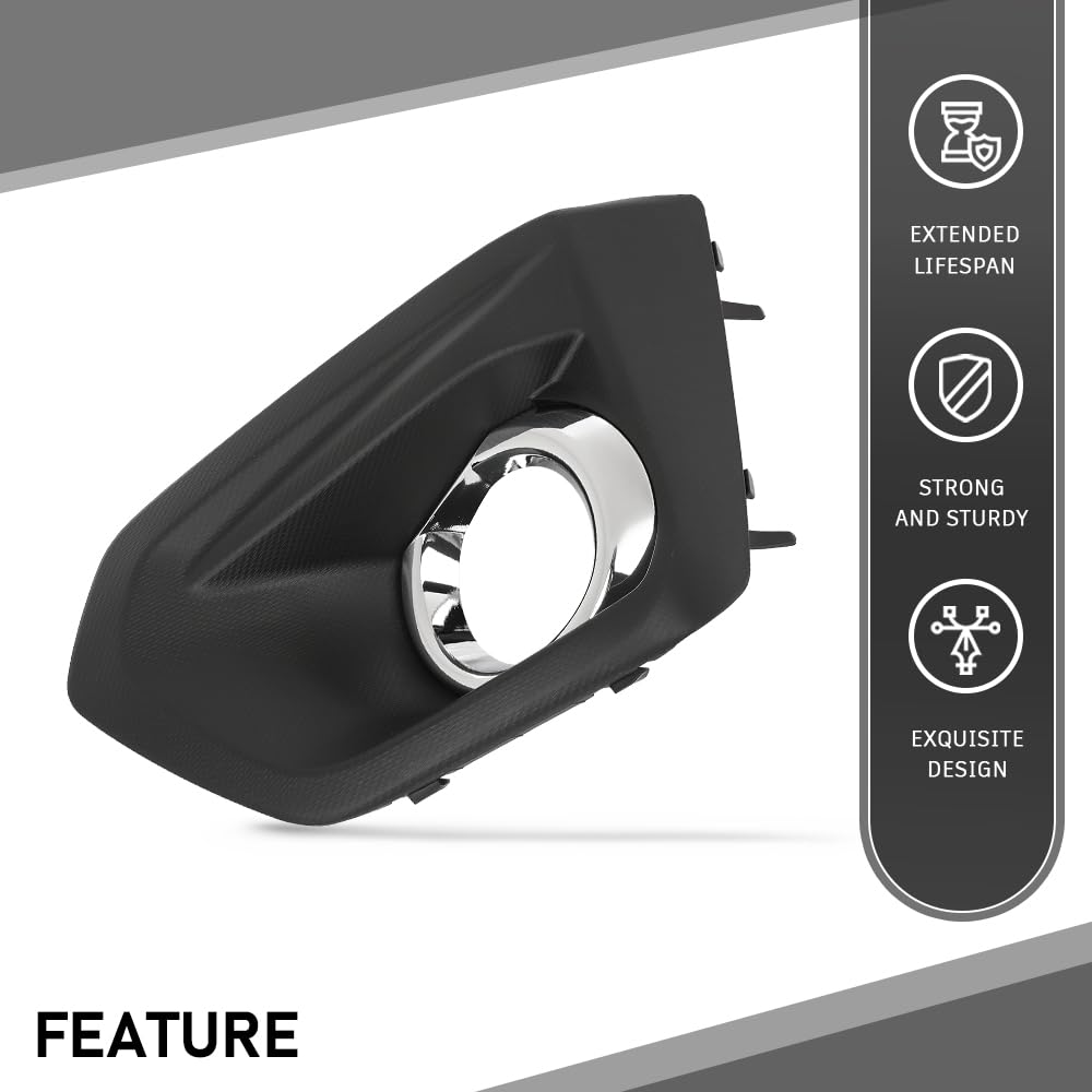 G-PLUS Front Fog Light Bezel Set W/Glossy Black Trim Compatible with Subaru Impreza 2012-2014 57731FJ020