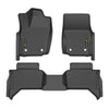 TPE Floor Liner 3PCS, Compatible with Toyota Tacoma Double Cab 2024 2025, Front & 2nd Row 3PCS, All Weather Full Cover Protection Accessories Car