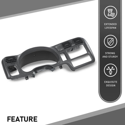 G-PLUS Dashboard Bezel Cluster Dash Bezel Trim Double Din Compatible with Chevy Blazer S10 GMC Jimmy Sonoma 1998-2004 Dark Gray