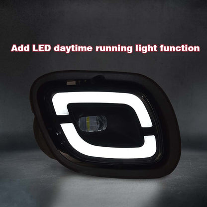 G-PLUS LED Fog Lights Compatible with Freightliner Cascadia 2008-2017 (For Models Without Daytime Running Lights) LH & RH LED Fog Lamps White Light Clear Lens Black Housing
