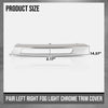 G-PLUS Pair Left Right Fog Light Chrome Trim Cover Compatible with Benz W166 ML-Class ML350 2012-2015 1668850774, 1668850874 Silver
