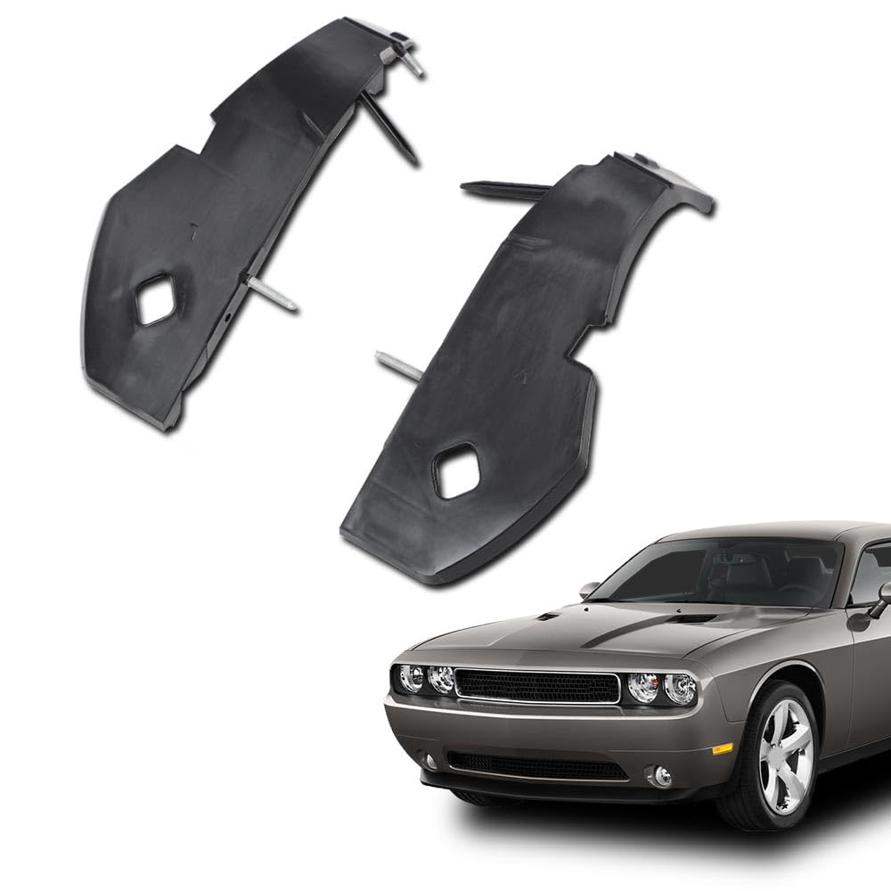 G-PLUS Front Pair Right & Left Retainer Bumper Bracket Support Compatible with Dodge Challenger 2008-2014 68043392AA, 68043393AA, CH1042122, CH1043122
