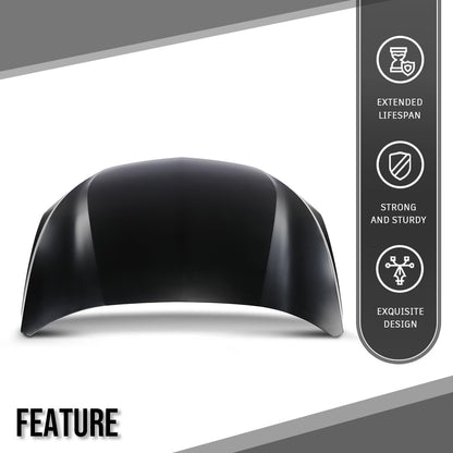 G-PLUS Front Hood Panel Iron Compatible with Chevy Blazer 2019-2024 Black
