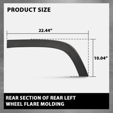 G-PLUS Fender Flare for Jeep Cherokee 2019-2022 Rear Left Black Close-up View