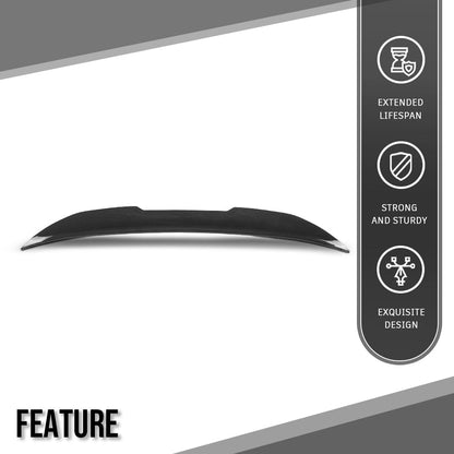 G-PLUS Rear Trunk Spoiler Wing Compatible with BMW F10 5 Series 4 Door Sedan Model 2011-2017 Fit BMW F10 M5 Sedan 2011-2017 Not Fit Wagon Model Carbon Fiber Black