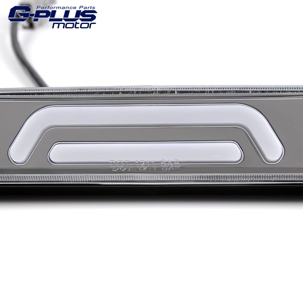 G-PLUS Rear LED Third Brake Light Compatible With 1999-2016 Ford F250 F350 F450 F550 SD Super Duty,3RD Cargo Led Tail Lamps Clear lens Chrome Housing Tercera Luz De Freno