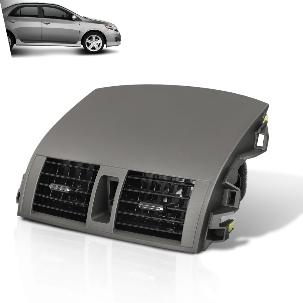 G-PLUS Dash Center A/C Air Vent Upper Bezel Trim, Compatible with Toyota Corolla 2008-2013 Replace Dashboard AC Air Vent Panel Trim Outlet 55670-02160 55663-02060 55435-02220 55436-02180