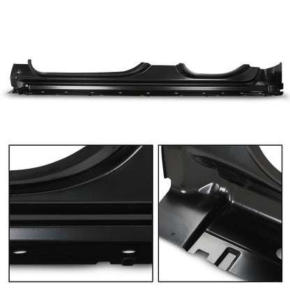 G-PLUS Rocker Panels Left and Right Side Compatible with Chevy Silverado/GMC Sierra Pickup Extended Cab 2014-2018 (Not Fit Crew Cab) Black